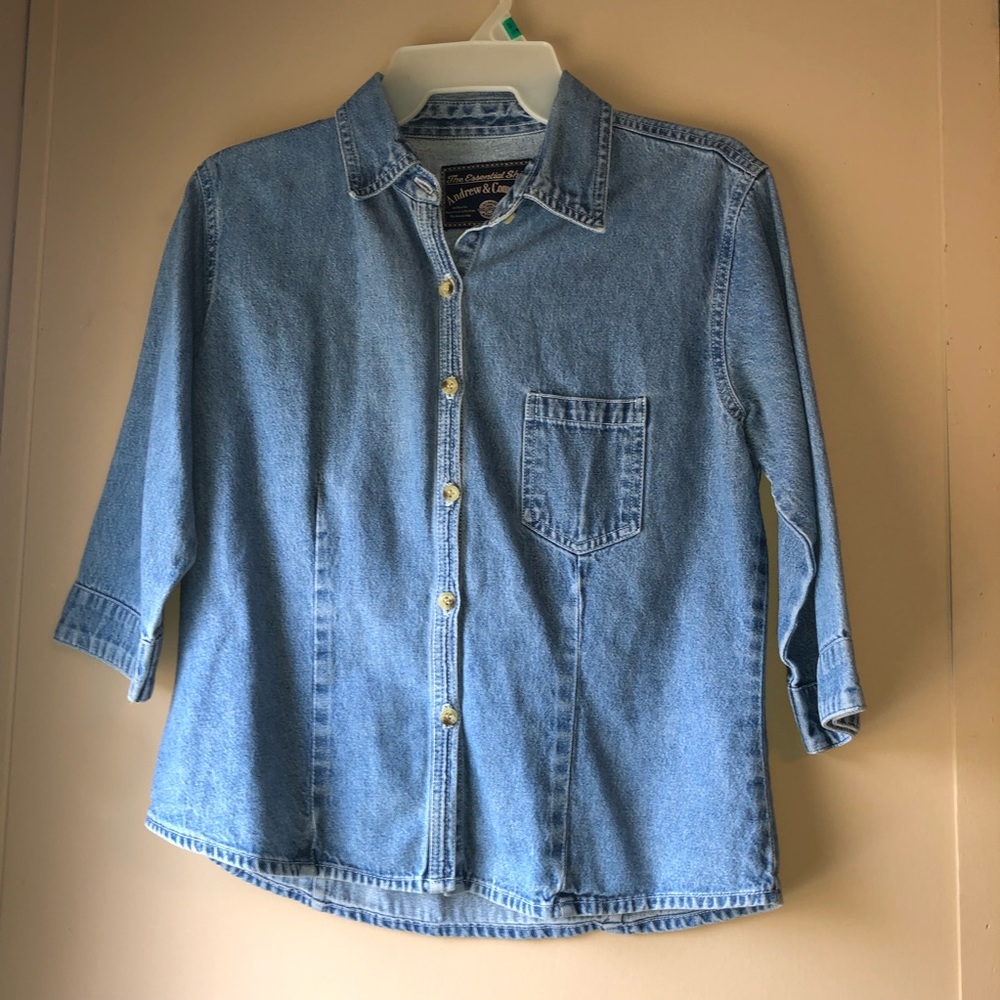 Vintage denim crop top